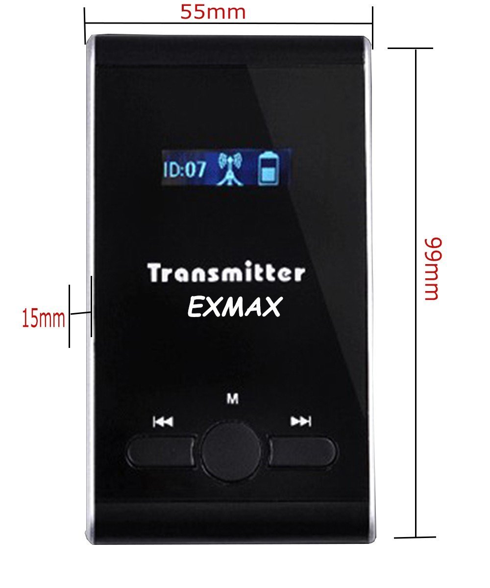 Exmax® Atg 100t 72mhz 76mhz Professional Transmitter For Wireless Tour Guide Systemmonitoring 0779